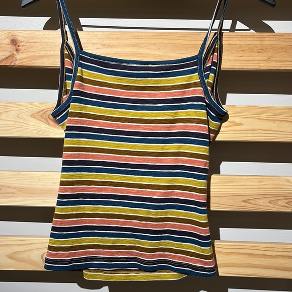 Madewell Wrap Cami Tank Top Striped Boho 70’s M - Picture 5 of 5
